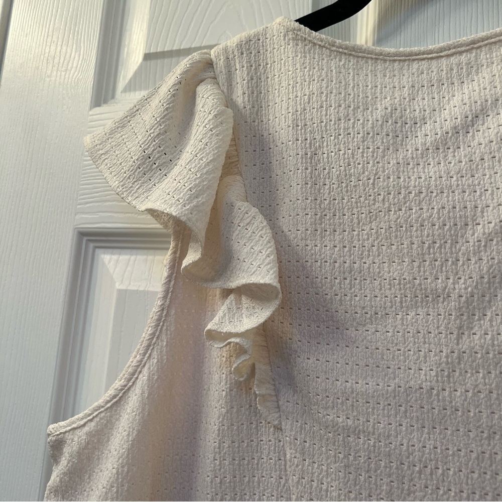 Cream Dress with Ruffles - Picture 6 of 8